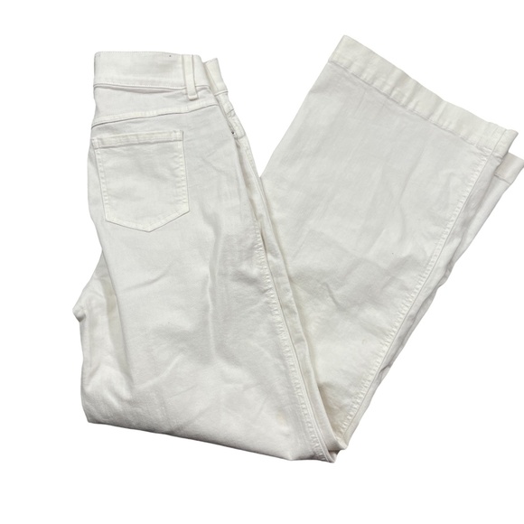 SPANX Pants - SPANX Small White Cotton Blend Rear Pockets Wide Leg
